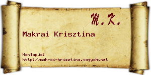 Makrai Krisztina névjegykártya
