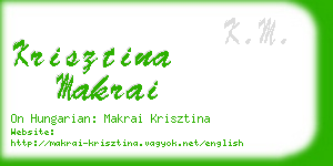 krisztina makrai business card